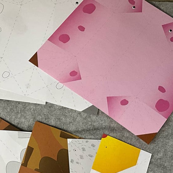 NEW IN PACKAGE Farm Animal Origami 6 Animals Background Practice Pages How Too - Picture 8 of 9